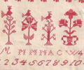 Muriel Brunet - 1841 Reproduction sampler with trees of life
